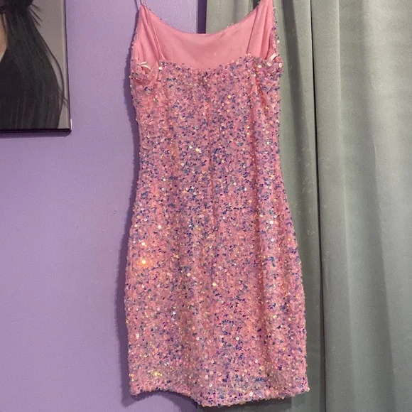 B Darlin Pink Dress 3/4 - Picture 3 of 5